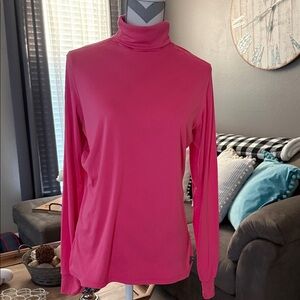 Hot Chillys Pink Turtleneck Women's Peach Skin base layer top
